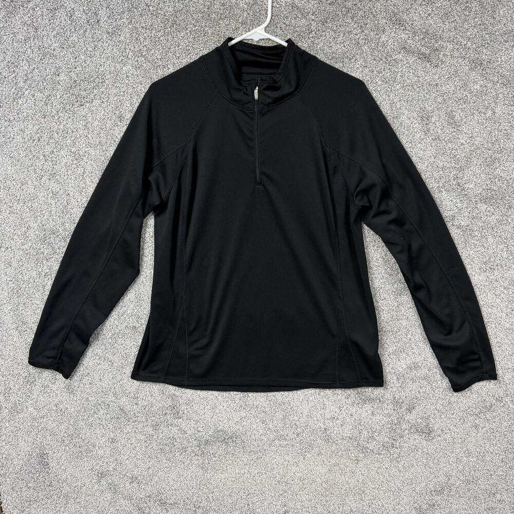 LL Bean Pullover Mens XL Black Lightweight 1/4 Zip Long Sleeve Sporty Gorpcore